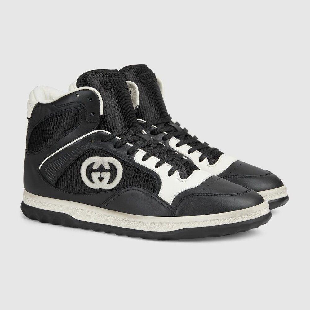 NIB Gucci Mac80 black leather Sneakers G 10.5 US 11-11.5